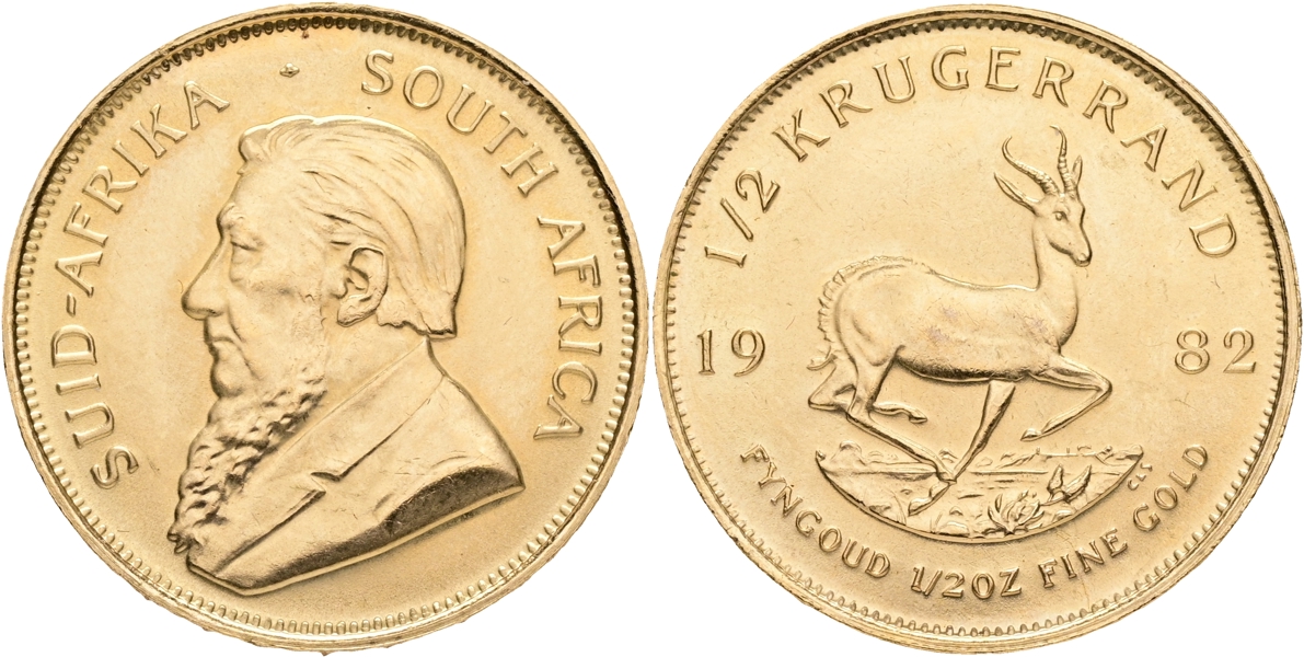 SYDAFRIKA / SOUTH AFRICA. 1/2 krugerrand 1982.
