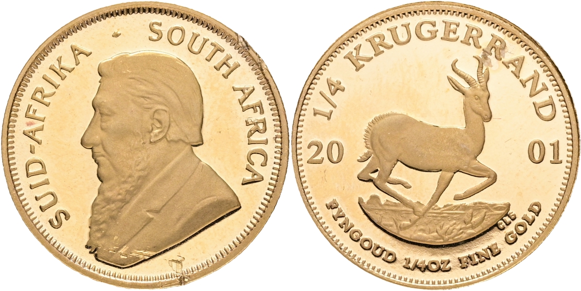 SYDAFRIKA / SOUTH AFRICA. 1/4 krugerrand 2001.