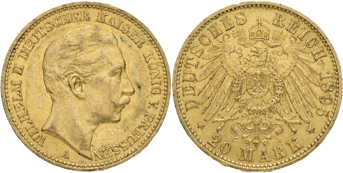 TYSKA STATER / GERMAN STATES. 20 mark 1895.