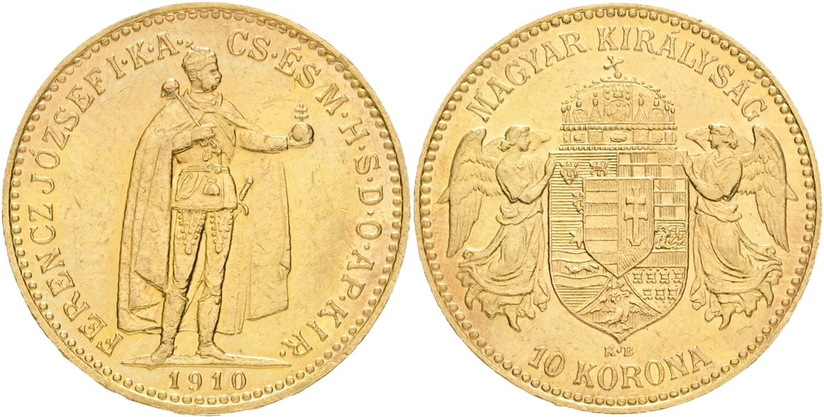 UNGERN / HUNGARY. 10 korona 1910.