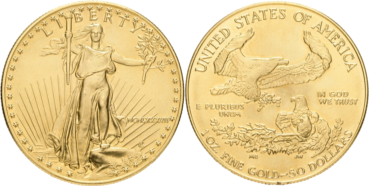 USA. 50 dollars 1987.