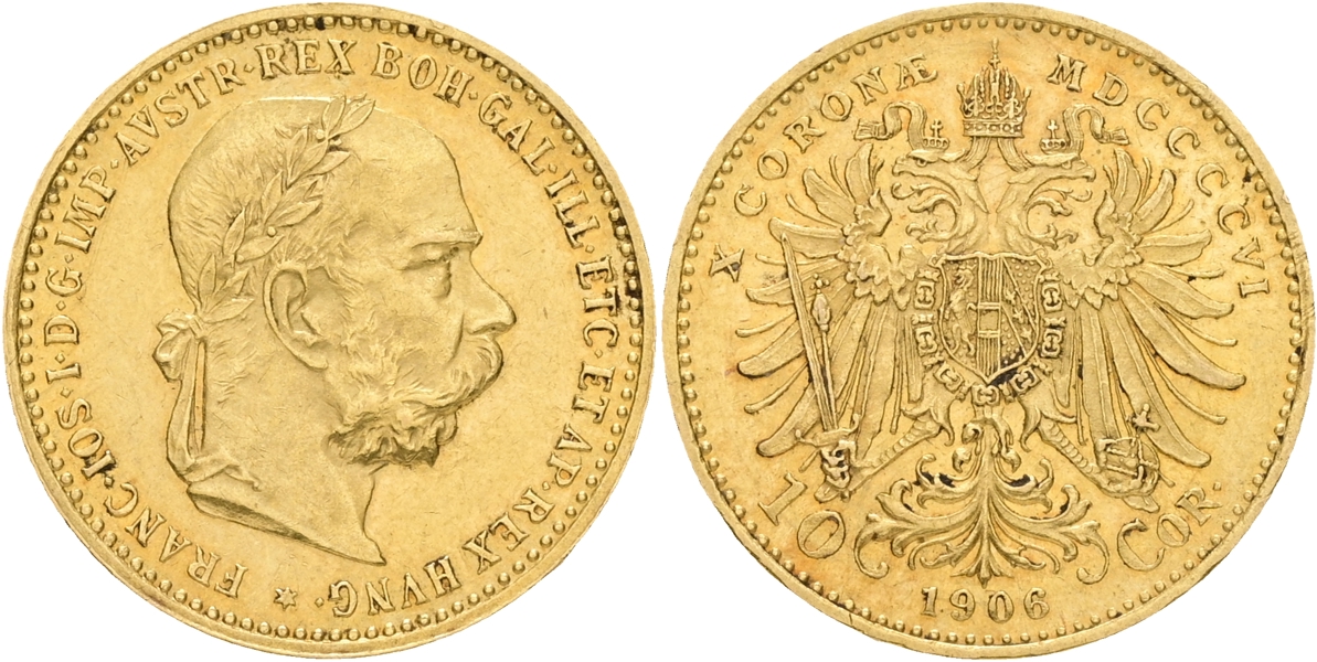 ÖSTERRIKE-UNGERN / AUSTRIA-HUNGARY. 10 corona 1909.