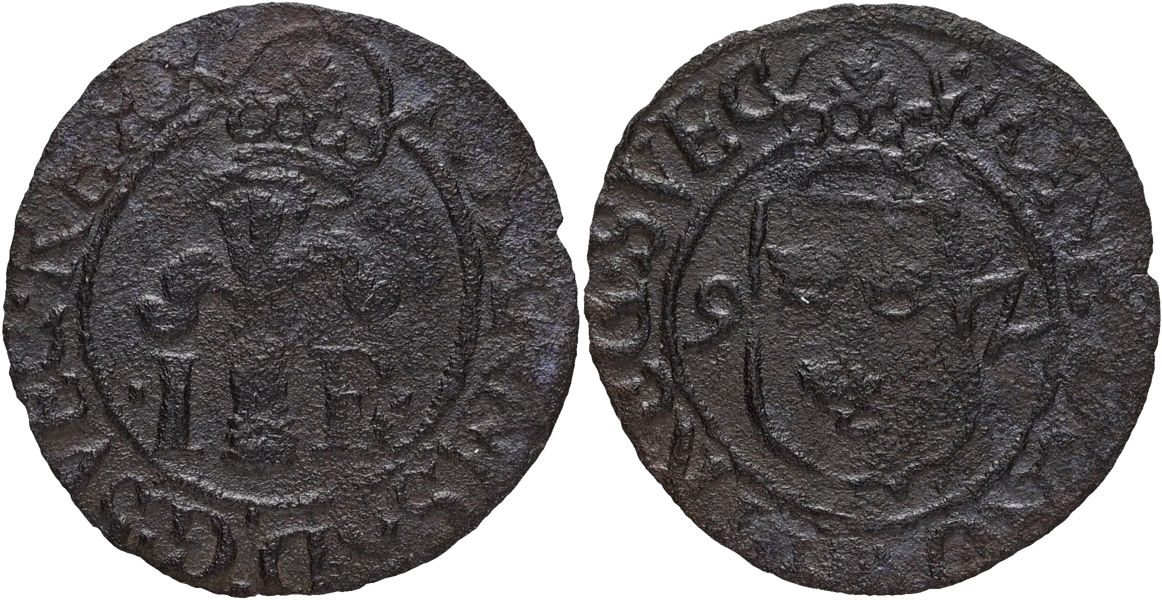 JOHAN III (11568-1592). 1/2 öre 1592.
