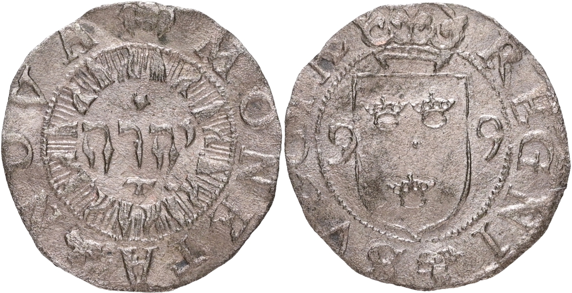 KARL, RIKSFÖRESTÅNDARE (1598-1604). 1/2 öre 1599.