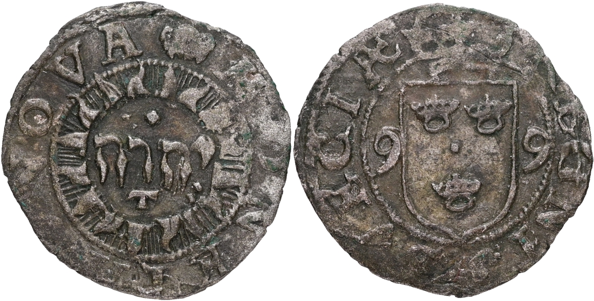 KARL, RIKSFÖRESTÅNDARE (1598-1604). 1/2 öre 1599.