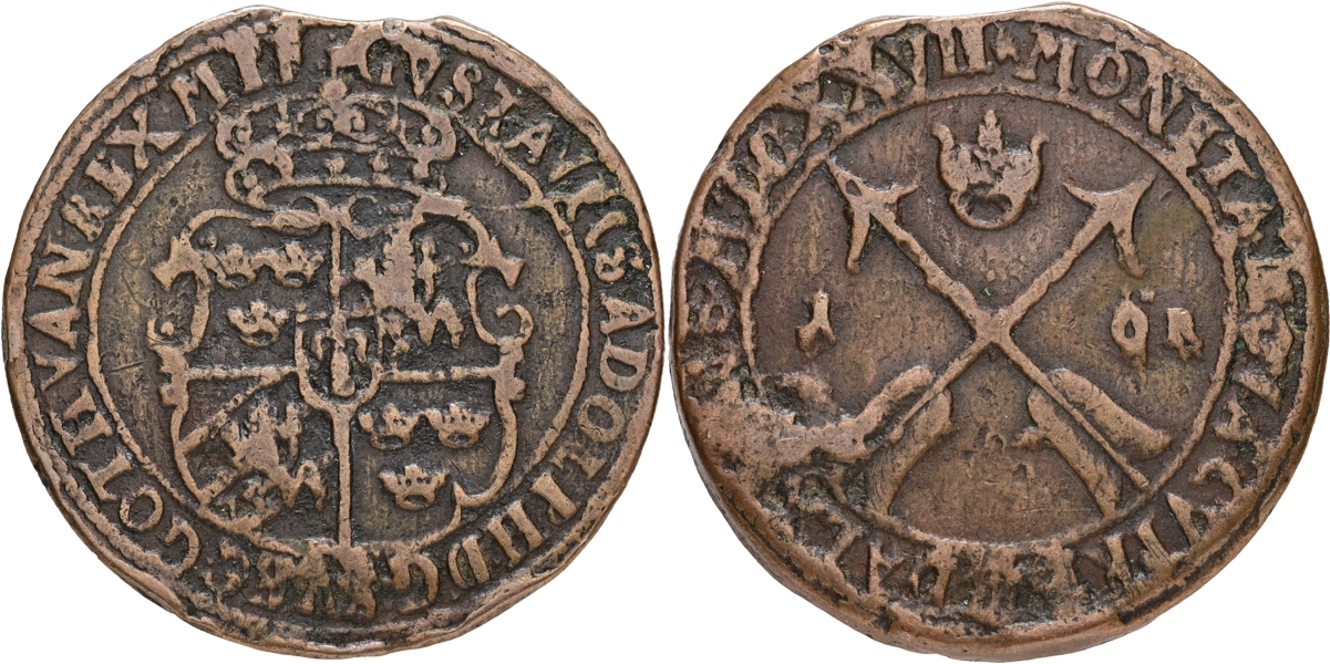 GUSTAV II ADOLF (1611-1632). Öre 1627.