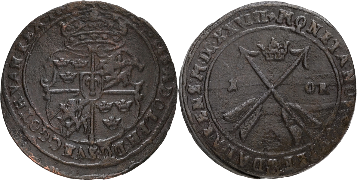 GUSTAV II ADOLF (1611-1632). Öre 1628.