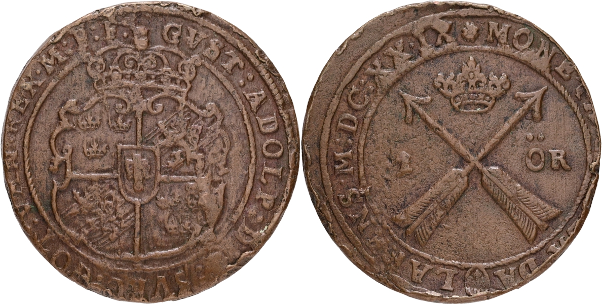 GUSTAV II ADOLF (1611-1632). Öre 1629.