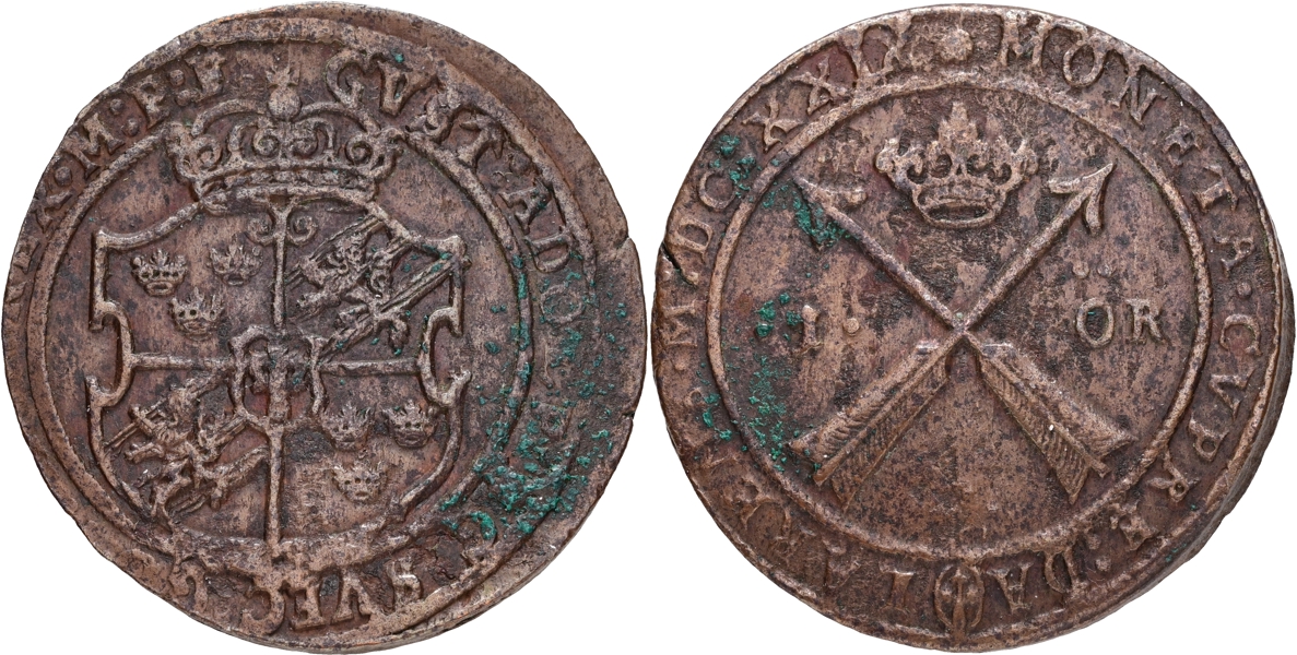 GUSTAV II ADOLF (1611-1632). Öre 1629.