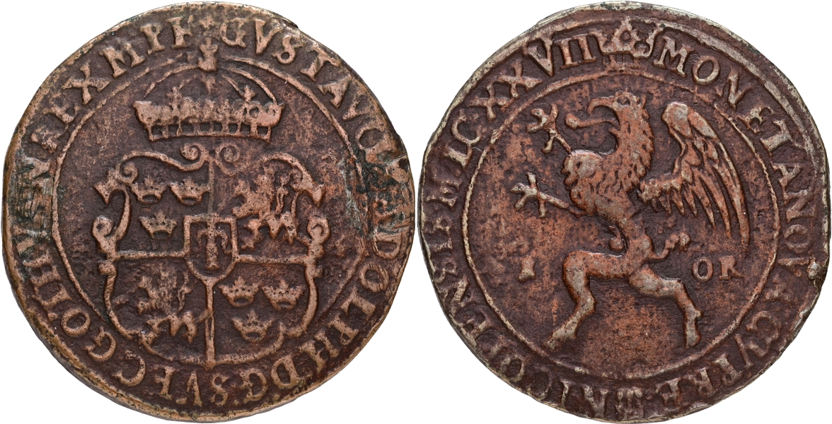 GUSTAV II ADOLF (1611-1632). Öre 1627.