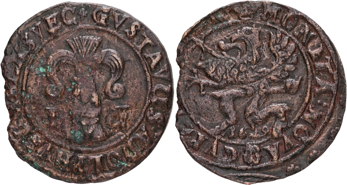 GUSTAV II ADOLF (1611-1632). Fyrk 1629.