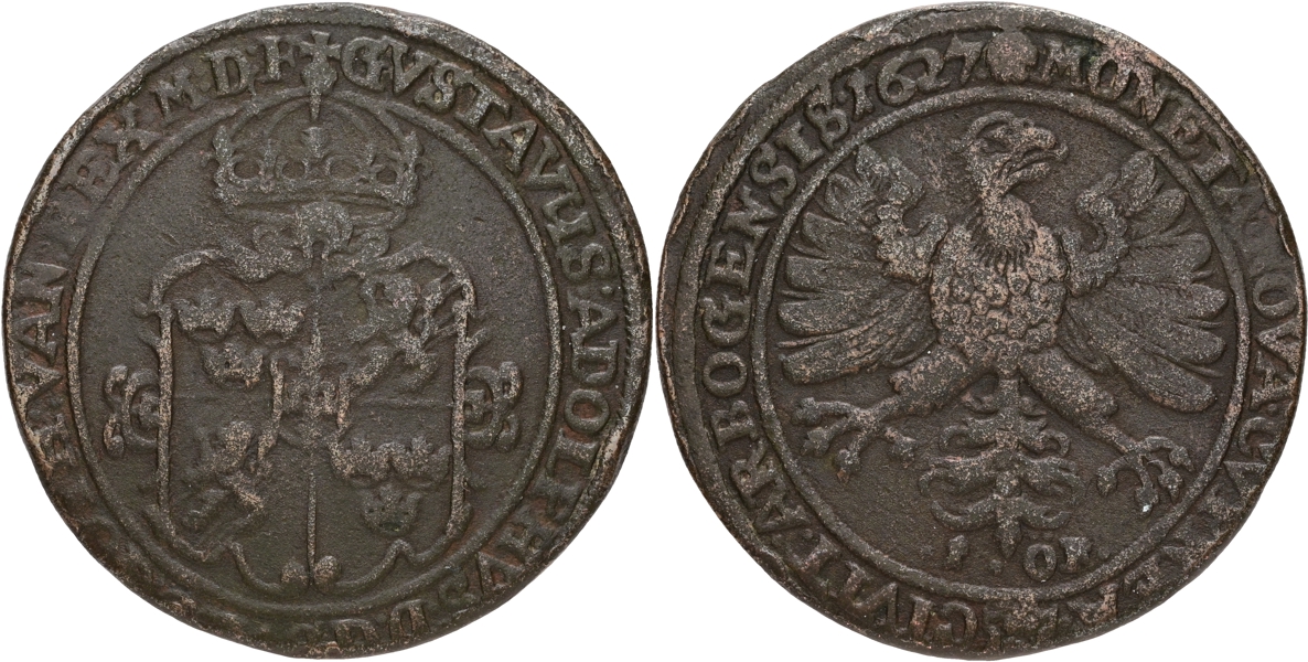 GUSTAV II ADOLF (1611-1632). Öre 1627.