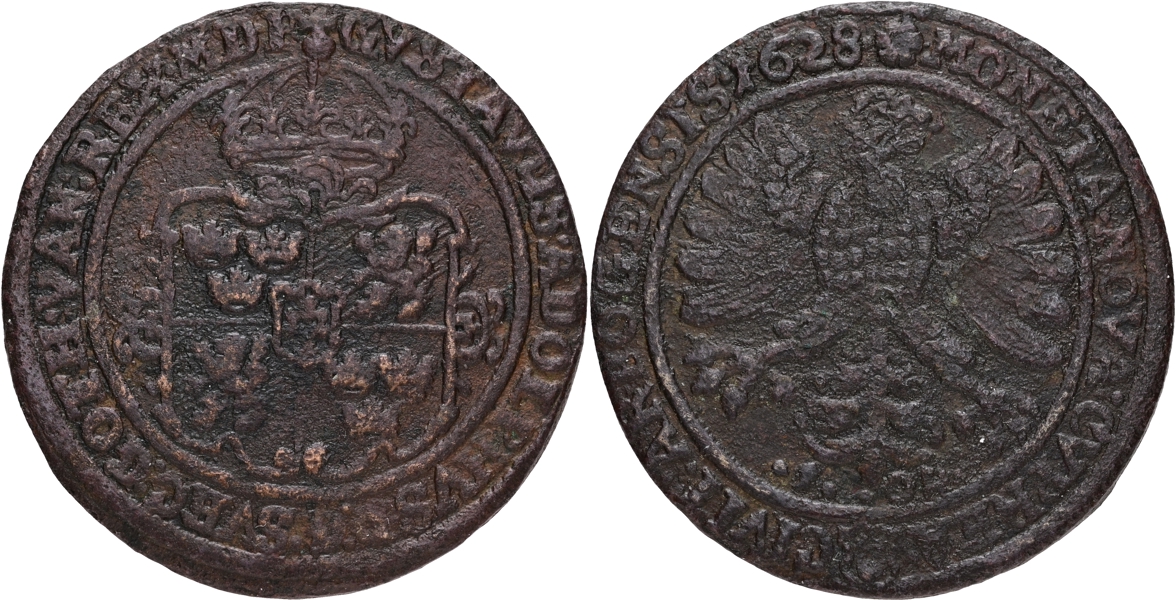 GUSTAV II ADOLF (1611-1632). Öre 1628.