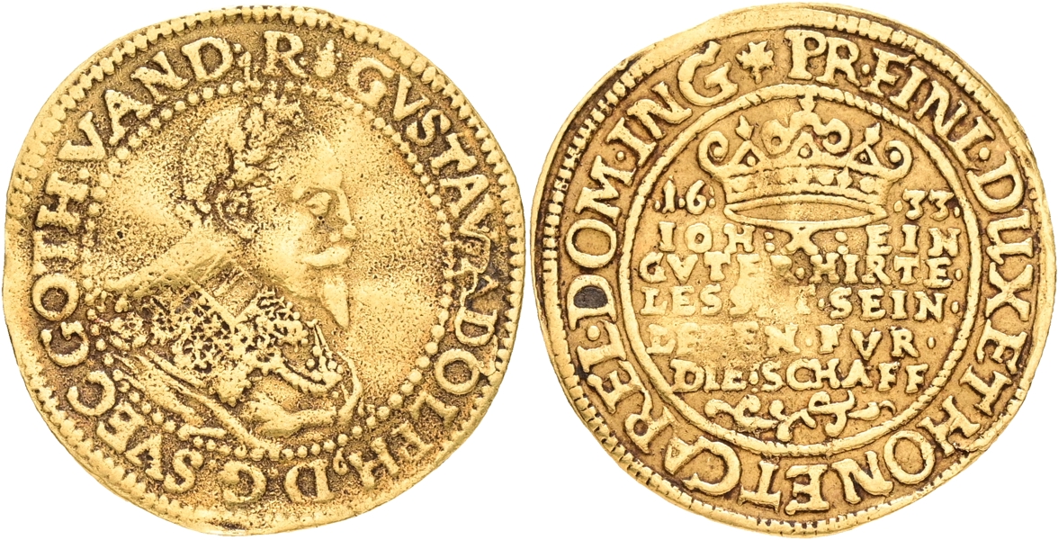 GUSTAV II ADOLF (1611-1632). Dukat 1633.