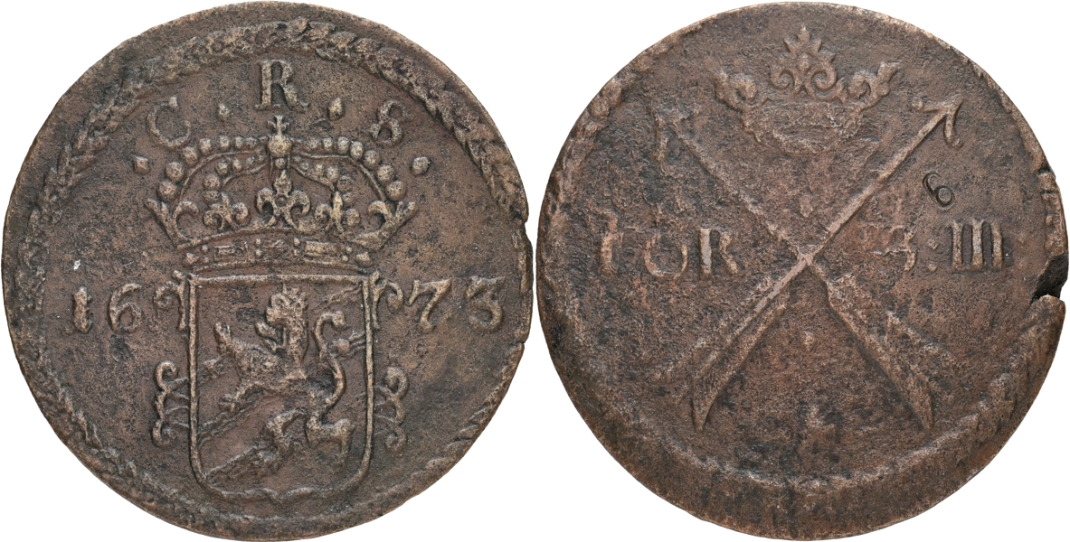 KARL XI (1660-1697). Öre SM 1673.