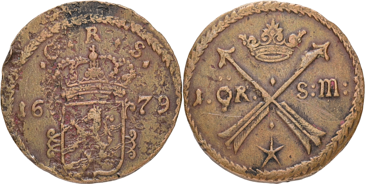 KARL XI (1660-1697). Öre SM 1679.