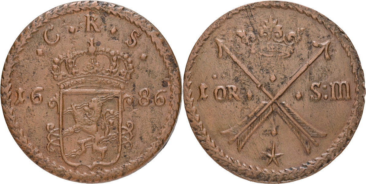 KARL XI (1660-1697). Öre SM 1686.