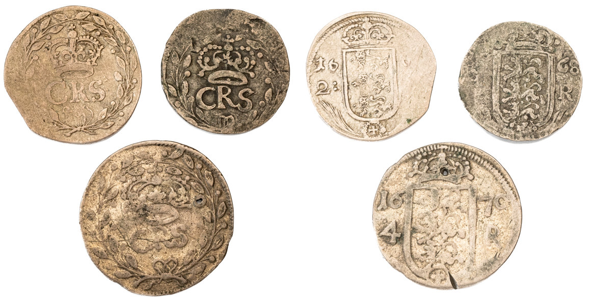 KARL XI (1660-1697). Lot of 3.
