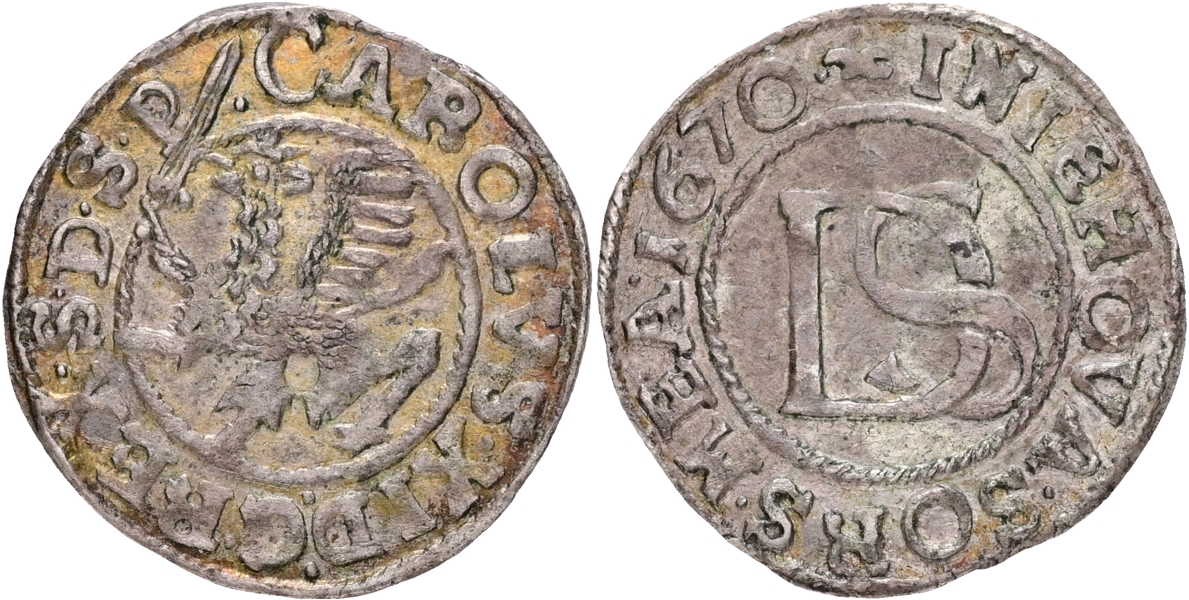 KARL XI (1660-1697). 1/24 taler 1670.