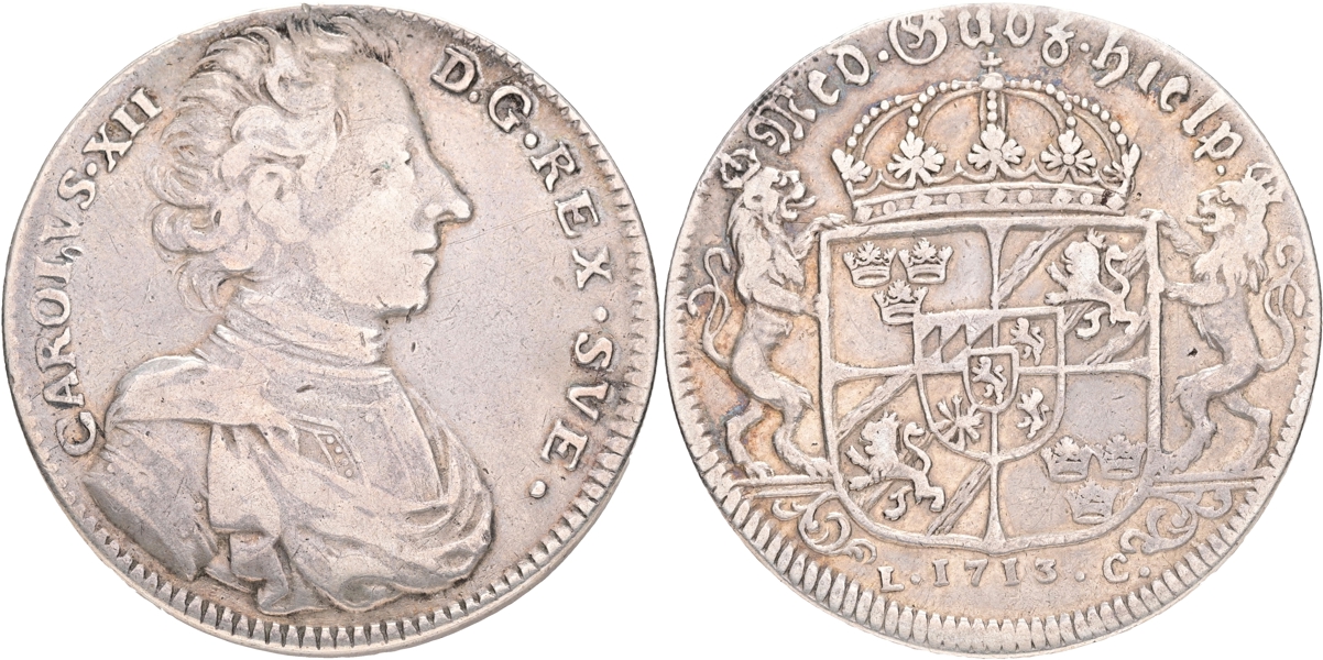 KARL XII (1697-1718). Riksdaler 1713.