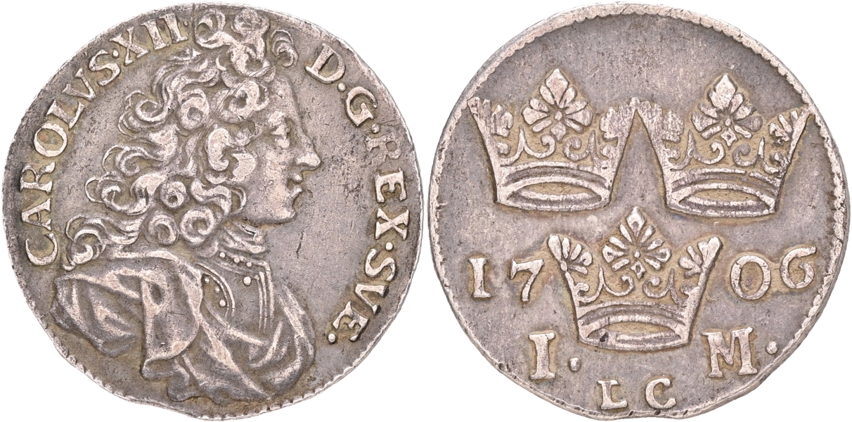 KARL XII (1697-1718). Mark 1706.