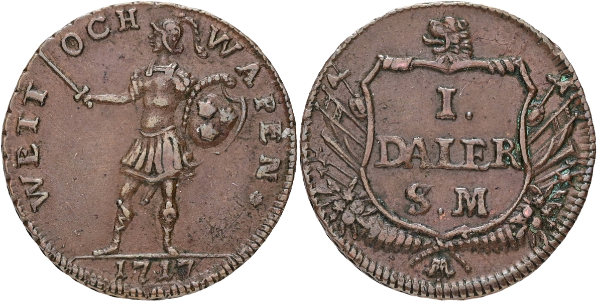 KARL XII (1697-1718). Daler SM 1717.