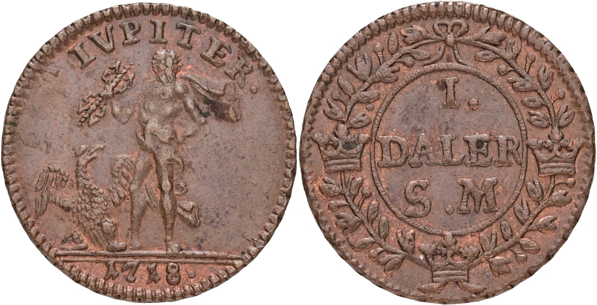KARL XII (1697-1718). Daler SM 1718.