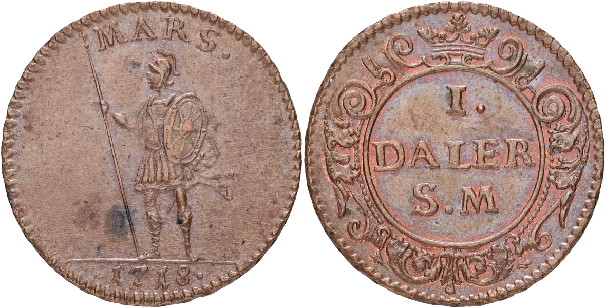 KARL XII (1697-1718). Daler SM 1718.