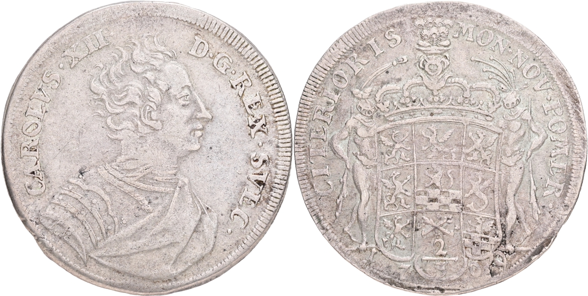 KARL XII (1697-1718). 2/3 taler 1709.