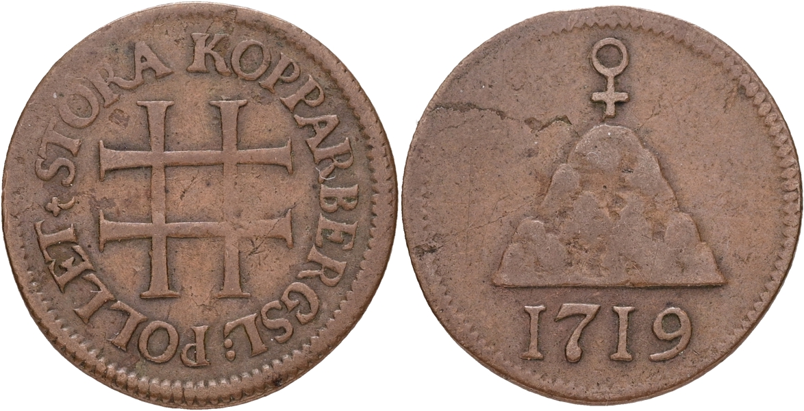 ULRIKA ELEONORA (1718-1720). 3 öre 1719.