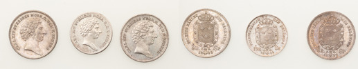 KARL XIV JOHAN (1818-1844). STOCKHOLM. 1/8 riksdaler specie 1832, 1833, 1/12 riksdaler specie 1833.