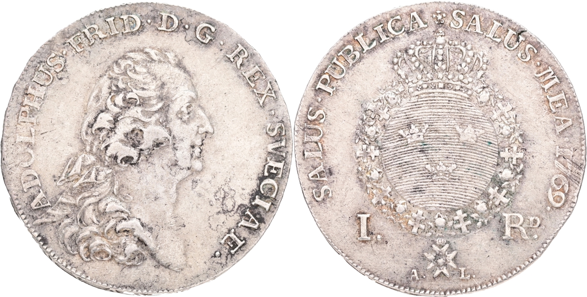 ADOLF FREDRIK (1751-1771). Riksdaler 1769.