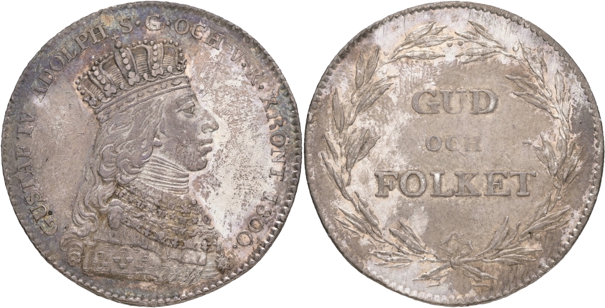 GUSTAV IV ADOLF (1792-1809). Kastmynt till kungens kröning.