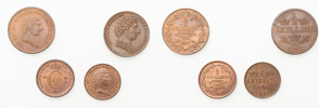 KARL XIV JOHAN (1818-1844). STOCKHOLM. 1/2 skilling 1832, 1/6 skilling 1832 (Bar hals.