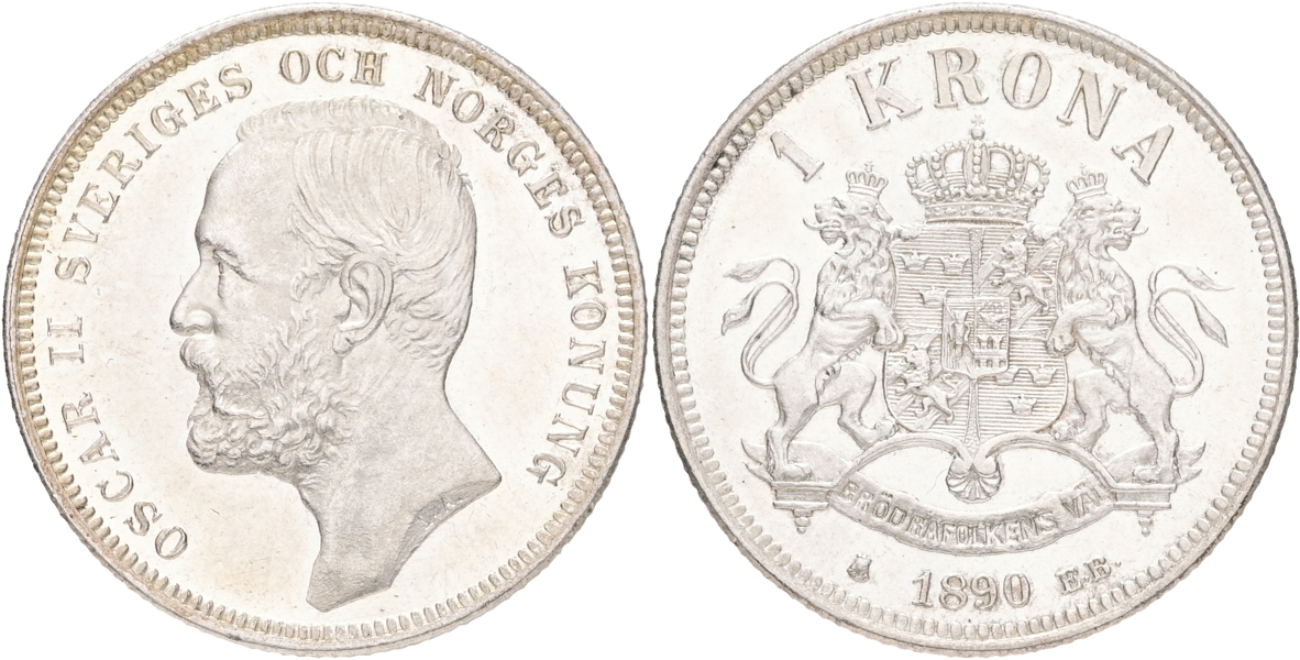 OSKAR II (1872-1907). Krona 1890.