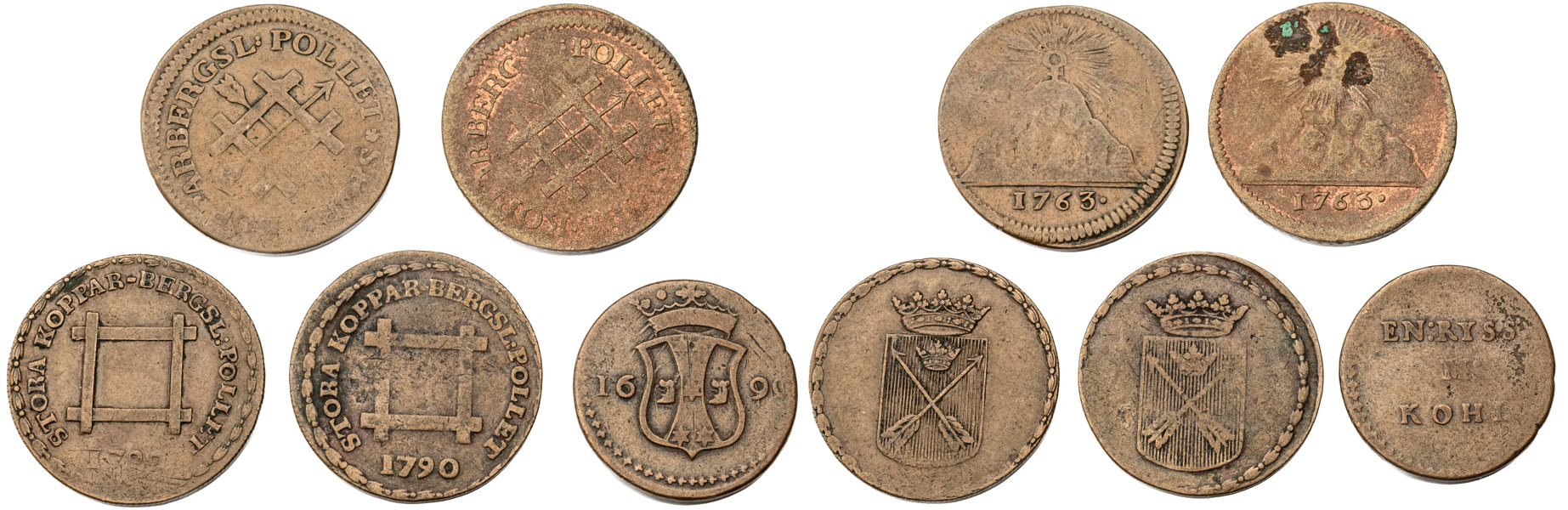 Lot of 5 tokens.