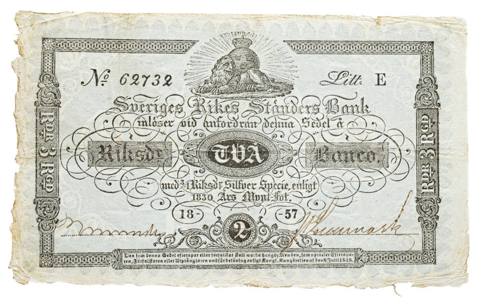 2 riksdaler banco 1857