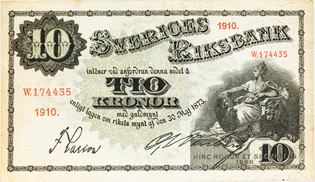 10 kronor 1910.