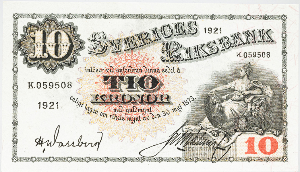 10 kronor 1921.