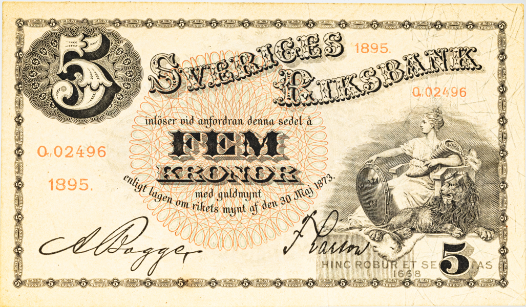 5 kronor 1895.