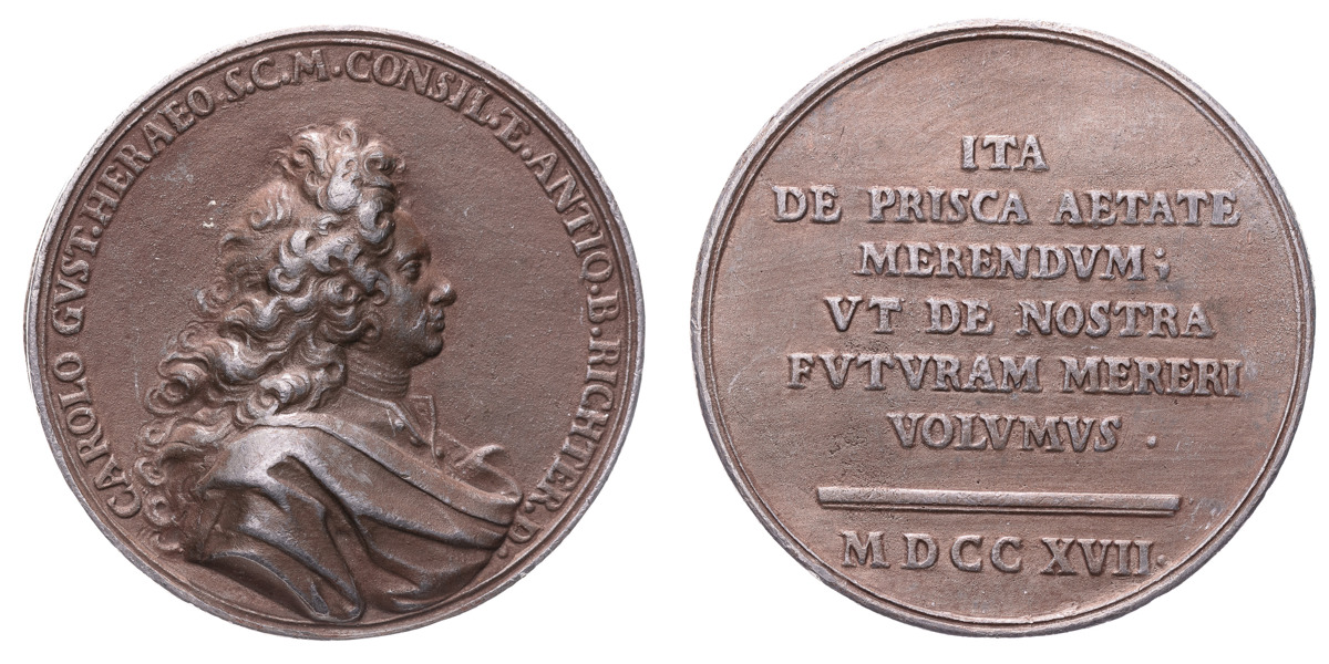 Carl Gustaf Heraeus (1671-1725), numismatiker och chef för myntkabinettet i Wien.