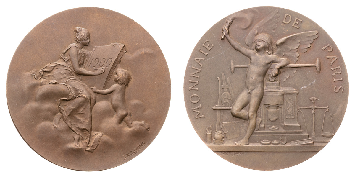 Minnesmedalj från Monnaie de Paris 1900.