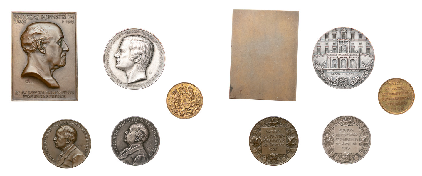 Viktor Edvard Lilienberg (1839-1916), major, medaljforskare, SNF:s ordförande 1906-1916 / SNF:s 50-årsjubileum.