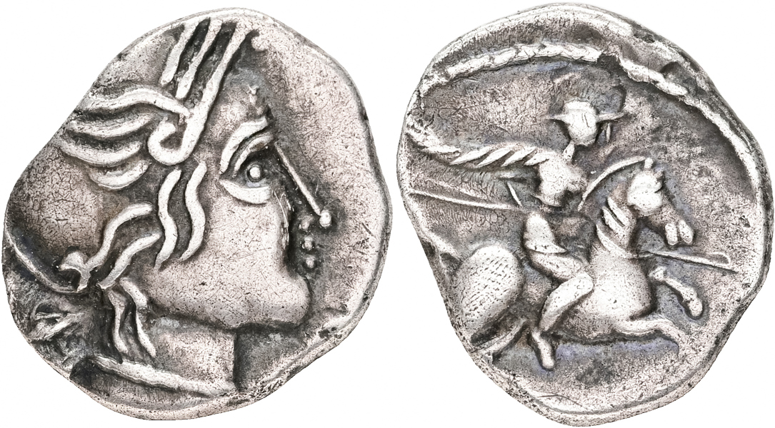 CELTIC GAUL, ALLOBROGES (61-43 B.C.). AR quinarius