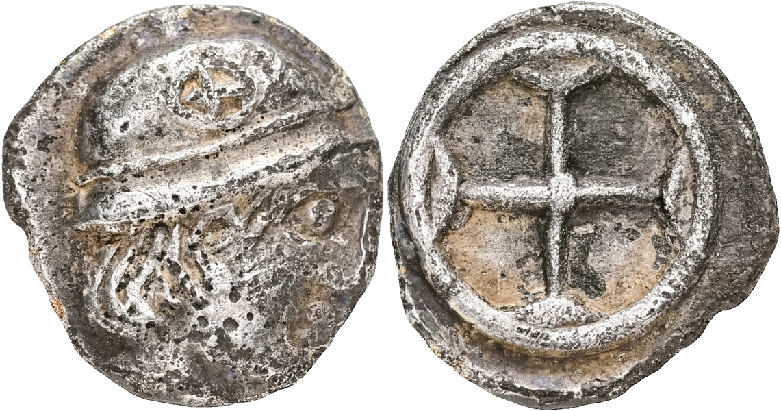 CELTIC GAUL, MARSEILLE (400 B.C.). AR obol