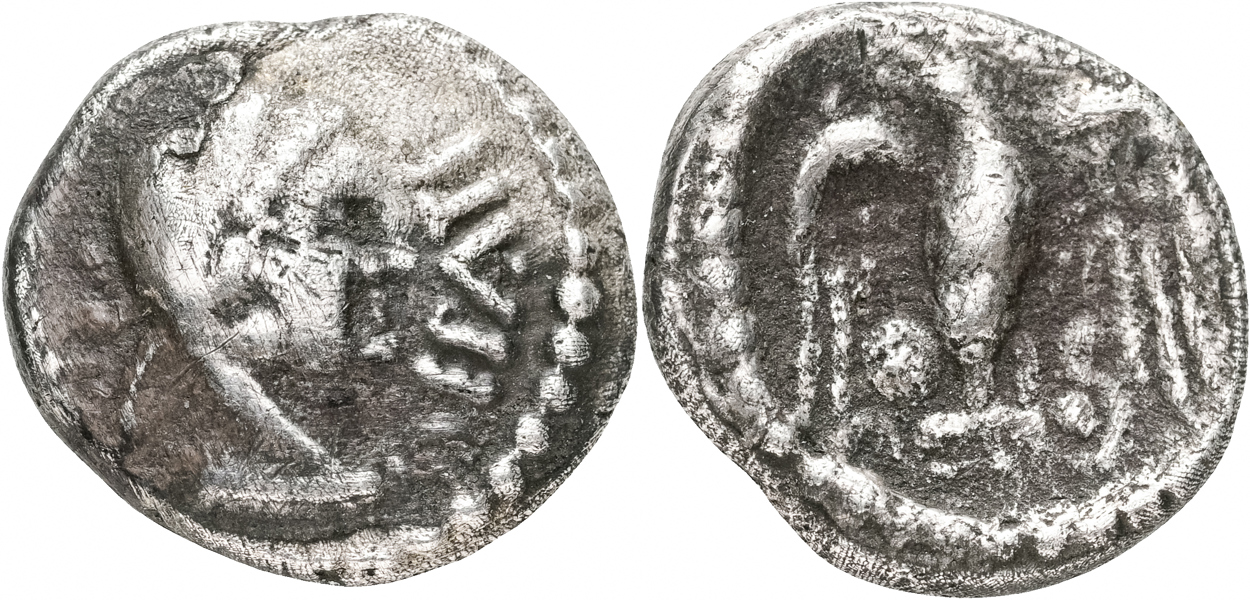CELTIC BRITAIN, King Epaticcus (35-43). AR unit