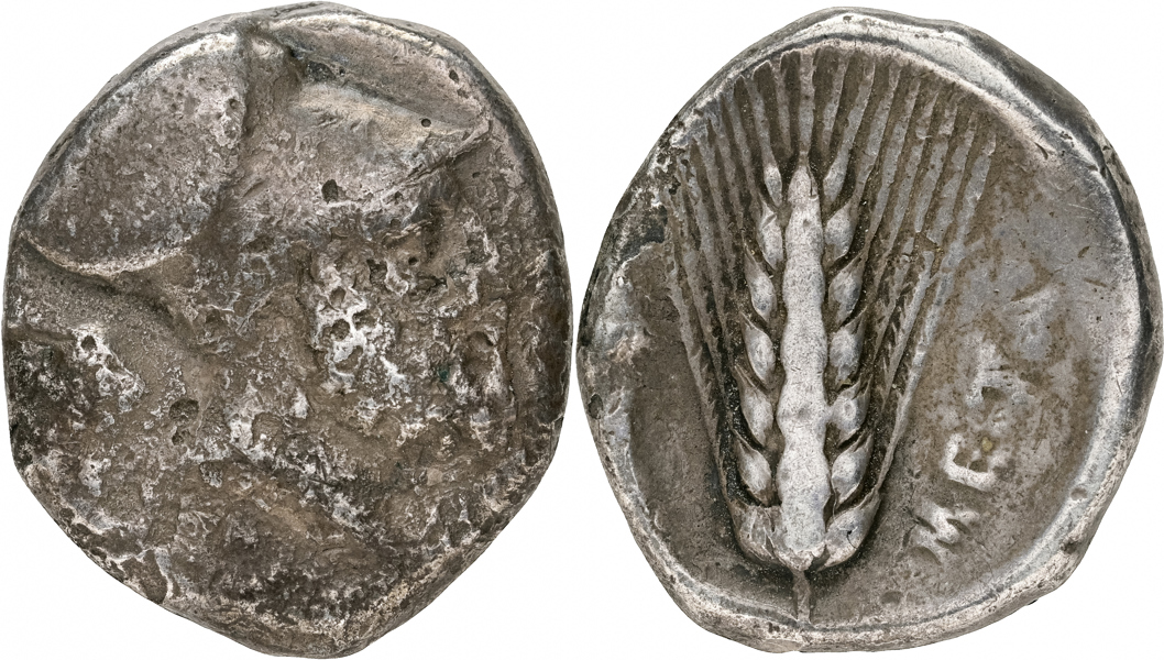 ITALY, METAPONTION. (350-330 B.C.). AR stater