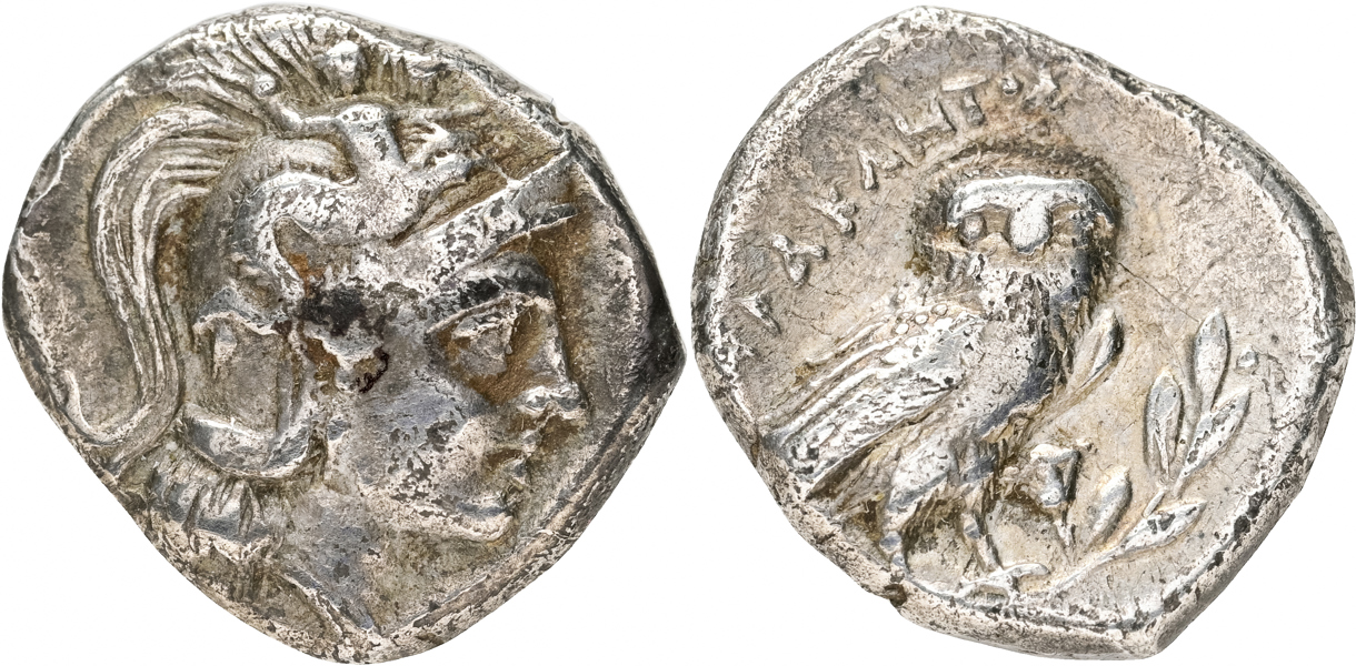ITALY. CALABRIA, TARAS (280-272 B.C.). AR drachm