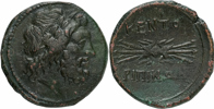 SICILY. KENTORIPAI (After 216 B.C.). AE dekonkion