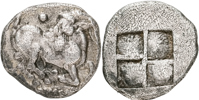 THRACO-MACEDONIAN TRIBES. AR diobol